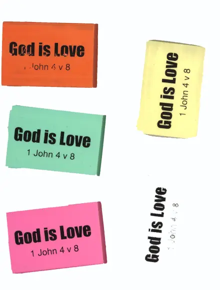 Eraser With Scripture Text