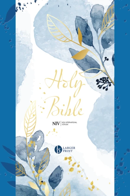 NIV Larger Print Blue Soft-tone Bible with Zip