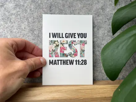 I Will Give Rest (Matt 11) Postcard 10 Pack