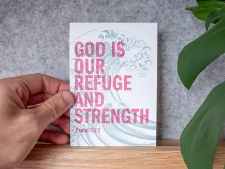 God is Our Refuge (Psalm 46:1) Postcard 10 Pack