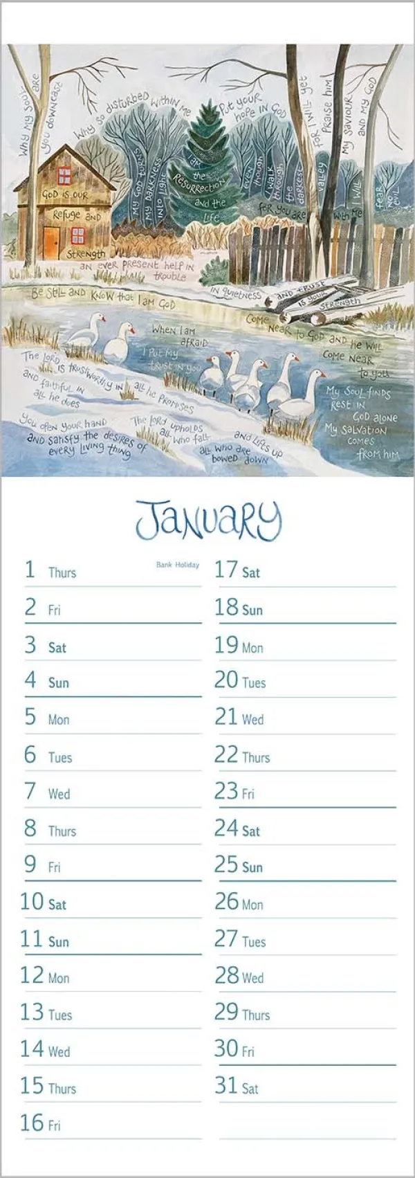 Slimline Calendar 2026