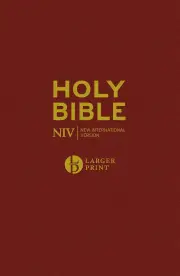 NIV Larger Print Bible, Burgundy Hardback