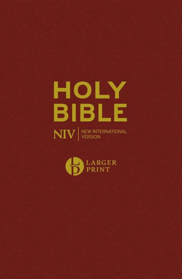 NIV Larger Print Bible, Burgundy Hardback