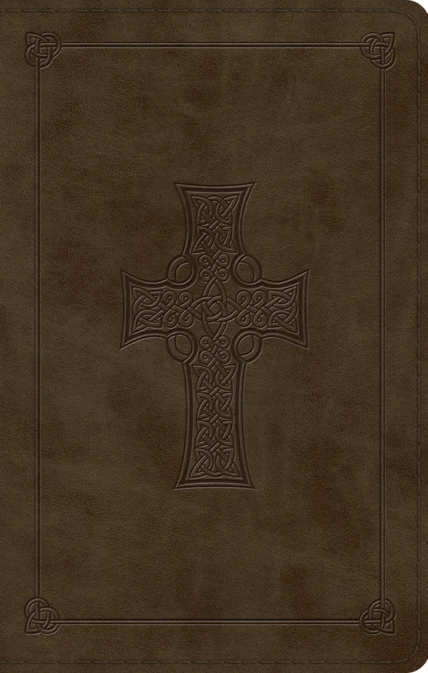 ESV Large Print Value Thinline Bible (TruTone, Olive, Celtic Cross)