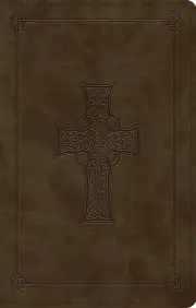 ESV Large Print Value Thinline Bible (TruTone, Olive, Celtic Cross)