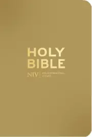 NIV Pocket Latte Bible with Gold Zip