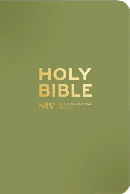 NIV Pocket Olive Green Bible with Gold Zip