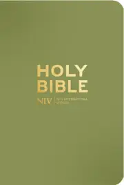 NIV Pocket Olive Green Bible with Gold Zip
