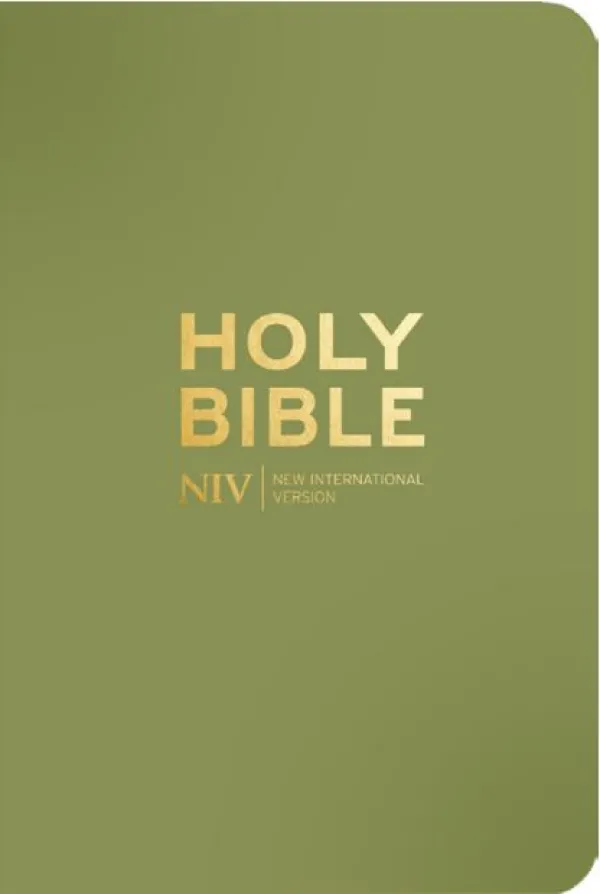 NIV Pocket Olive Green Bible with Gold Zip