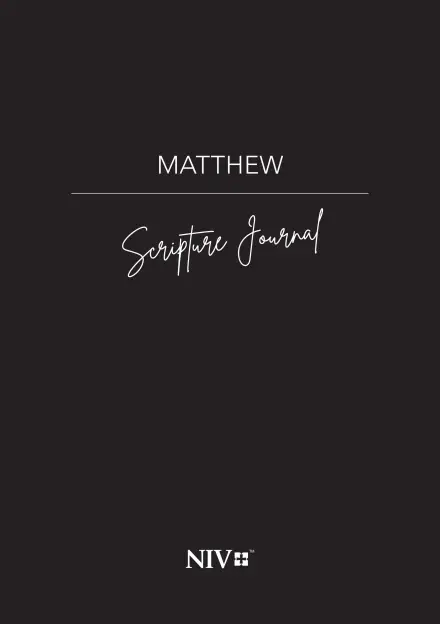 Matthew NIV Scripture Journal