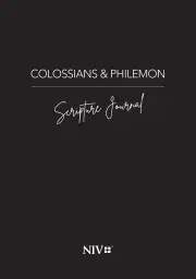 Colossians and Philemon NIV Scripture Journal
