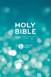 NIV Larger Print Bible, Blue Hardback