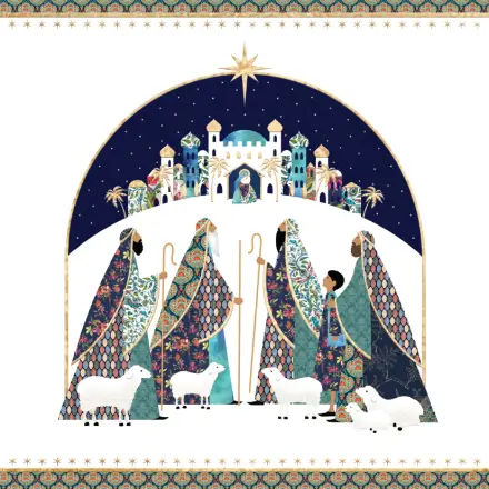 Up to Bethlehem - Shepherds and Sheep Christmas Cards